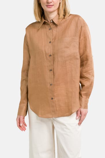 BOSS Casual-Bluse cognac
