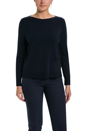 MARC CAIN Strickpullover dunkelblau
