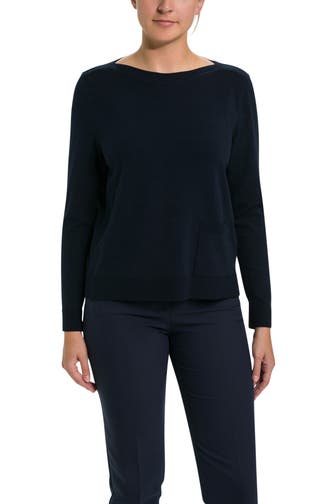 MARC CAIN Strickpullover dunkelblau