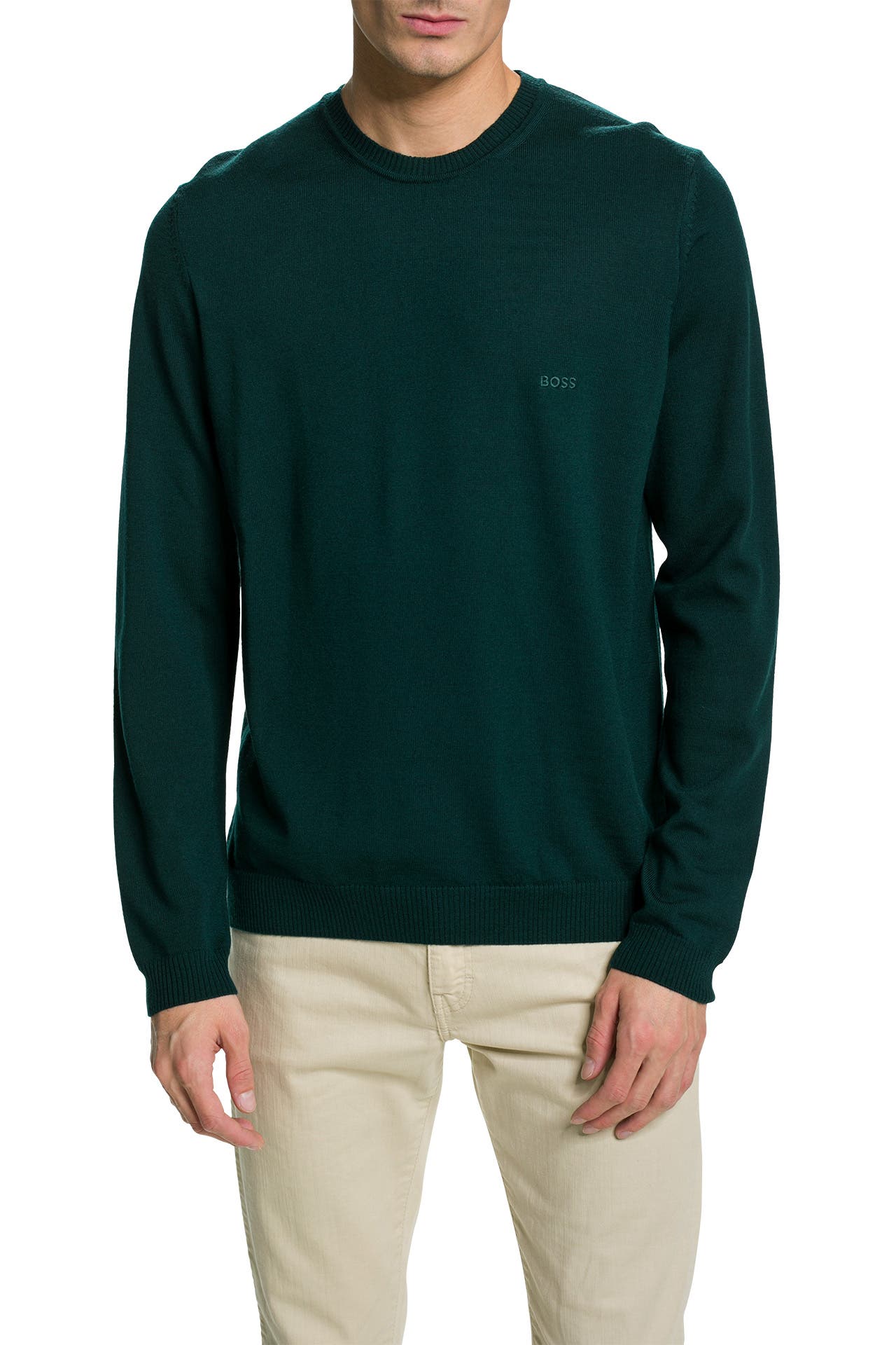 BOSS Strickpullover 'Bagritte' dunkelgrün, Bild 1