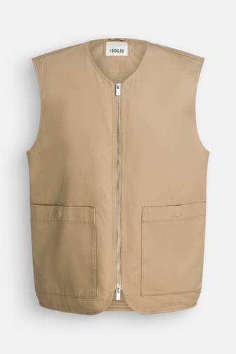 !SOLID Weste hellbraun