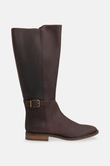 CLARKS Stiefel 'Brean Hi' dunkelbraun