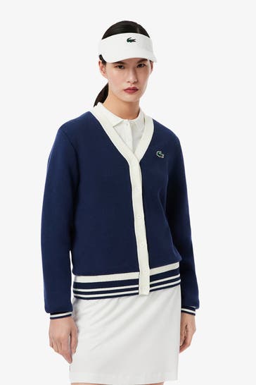 LACOSTE Strickjacke zweifarbig