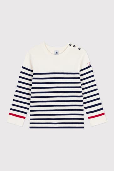 PETIT BATEAU Wollmix-Strickpullover gestreift 