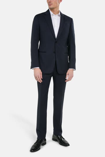 EMPORIO ARMANI Schurwoll-Anzug schwarzblau