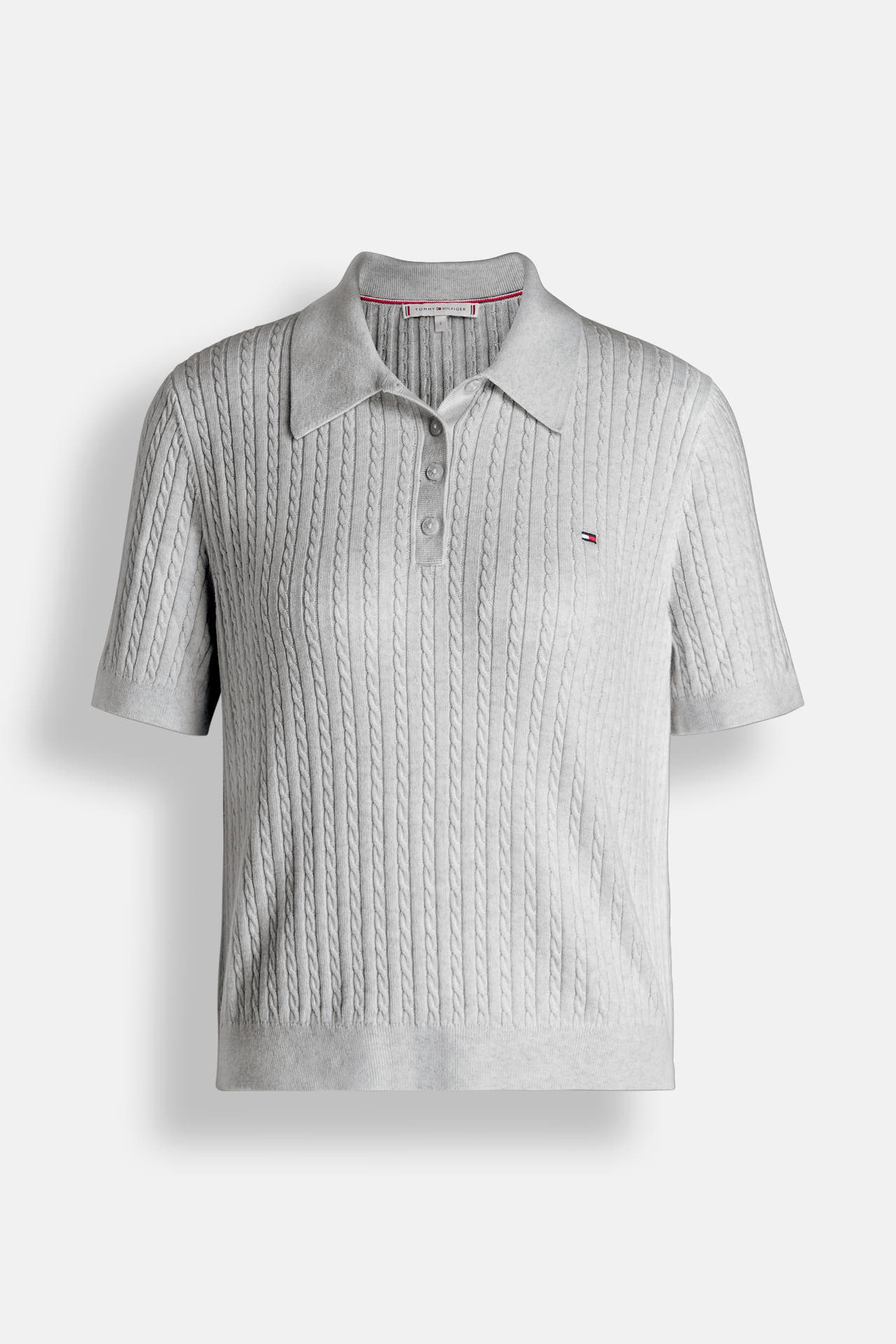 TOMMY HILFIGER Strick-Polo grau, Bild 1