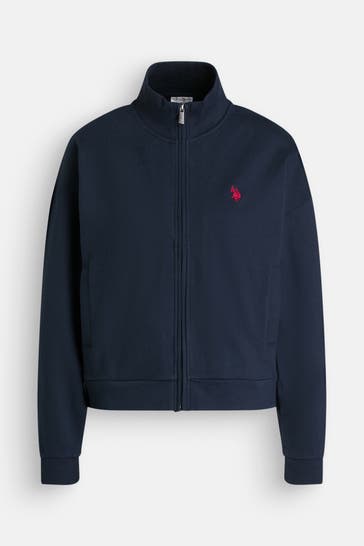 U.S. POLO ASSN. Sweatjacke 'Jenna' dunkelblau
