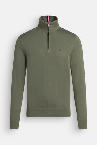 TOMMY HILFIGER Strick-Troyer oliv
