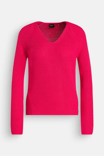 BOSS Strickpullover 'Fardin' rot