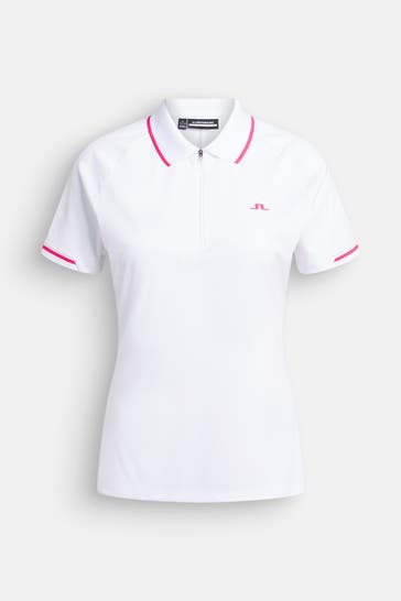 J.LINDEBERG SPORTSWEAR Funktions-Polo 'Lee' weiß