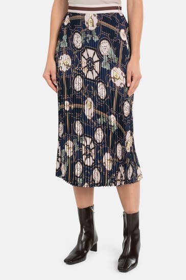 GANT Plissee-Rock gemustert