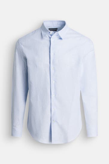 EMPORIO ARMANI Leinenmix-Hemd Modern Fit