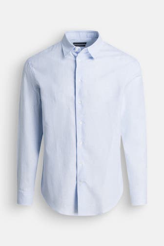 EMPORIO ARMANI Leinenmix-Hemd Modern Fit