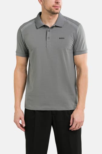 BOSS GREEN Funktions-Polo 'Paddy 4' grau