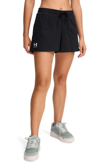 UNDER ARMOUR Shorts 'Rival Terry' schwarz