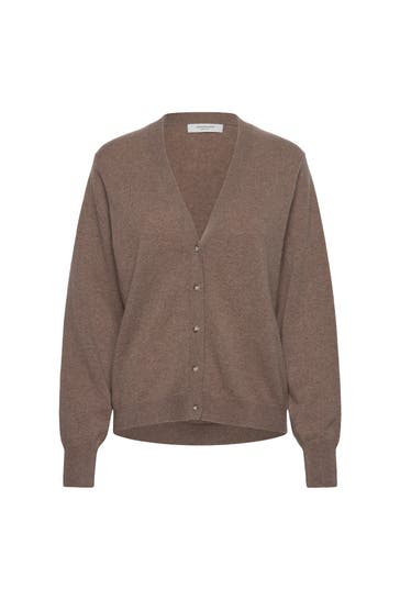 ROSEMUNDE Kaschmir-Strickjacke hellbraun