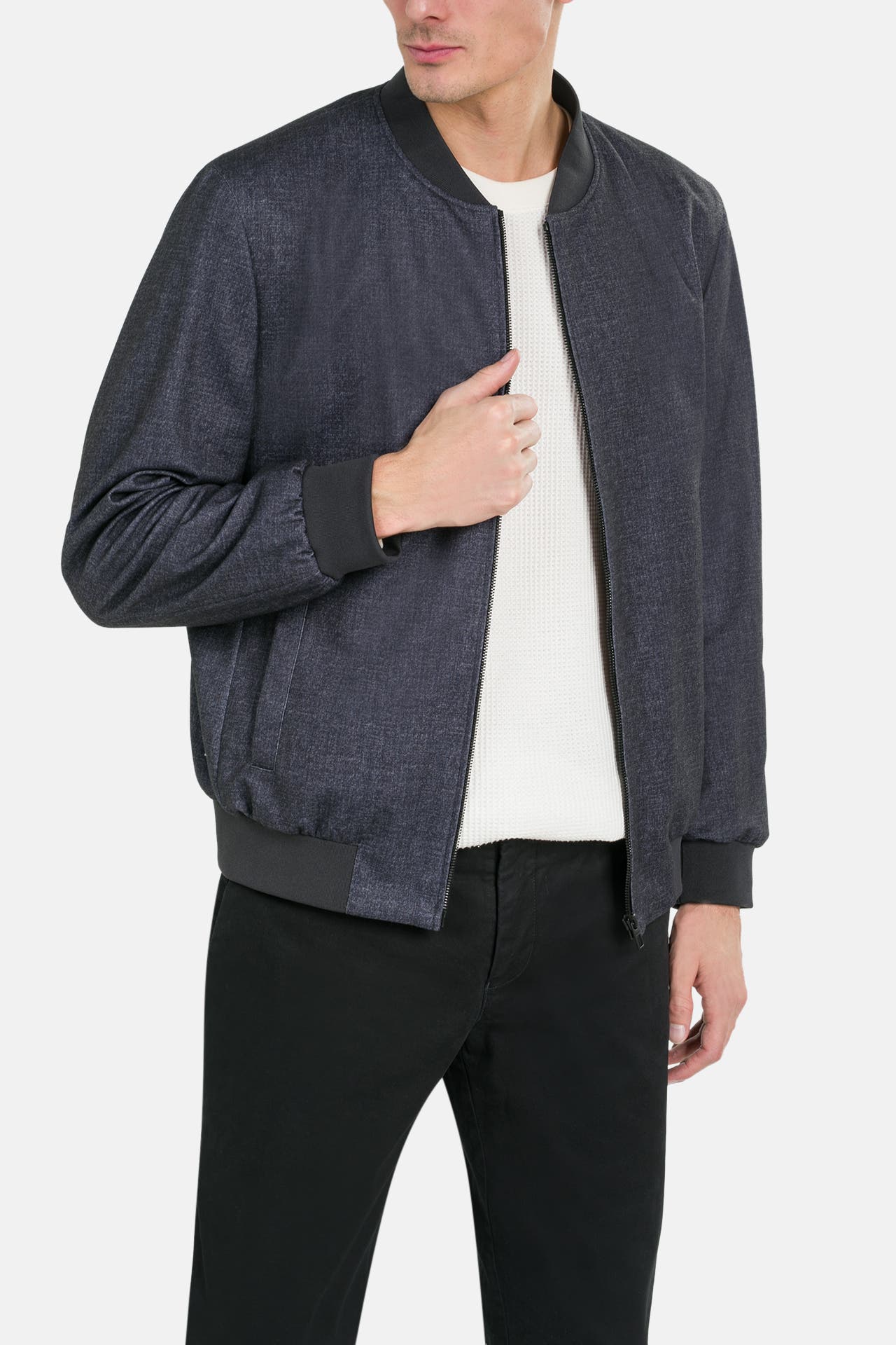 HECHTER Paris Collegejacke dunkelblau meliert, Bild 1
