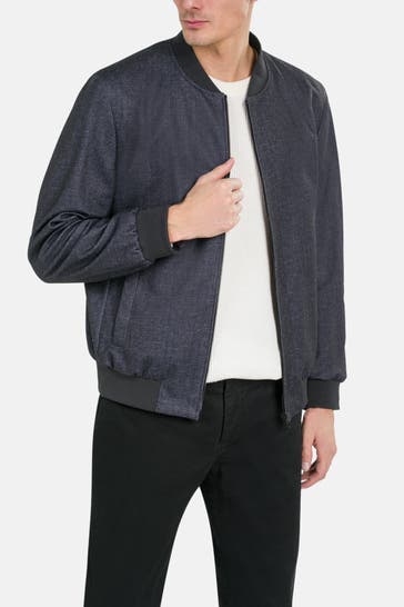 HECHTER Paris Collegejacke dunkelblau meliert