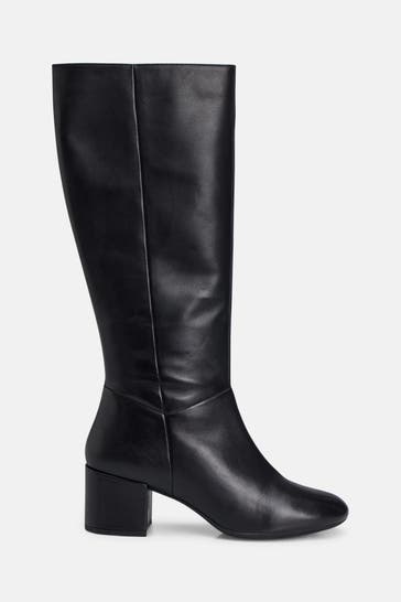 GEOX Leder-Stiefel 'Eleana' schwarz