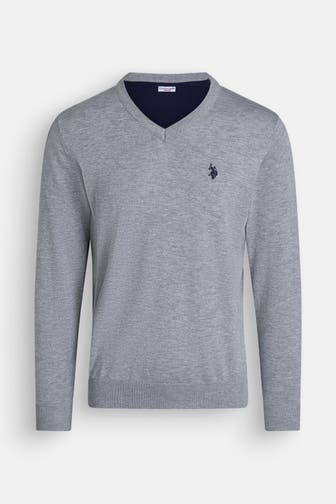 U.S. POLO ASSN. Strickpullover grau