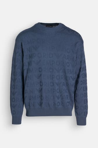 EMPORIO ARMANI Wollmix-Pullover azurblau