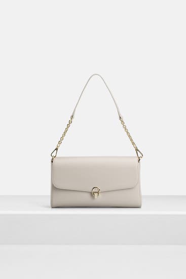 AIGNER - Schultertasche 'Victoria' hellgrau