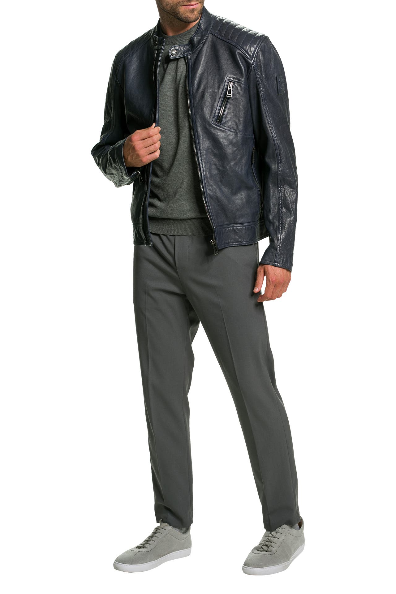 BELSTAFF Lederjacke rauchblau, Bild 1