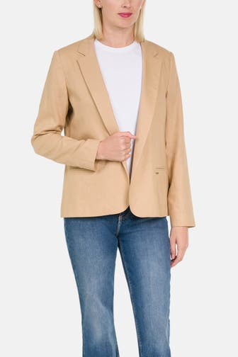 GUESS Leinenmix-Blazer 'Jenna' hellbraun