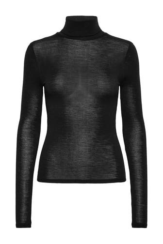 ROSEMUNDE Wollmix-Longsleeve schwarz