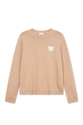 WOOD WOOD Strickpullover 'Tay' hellbraun