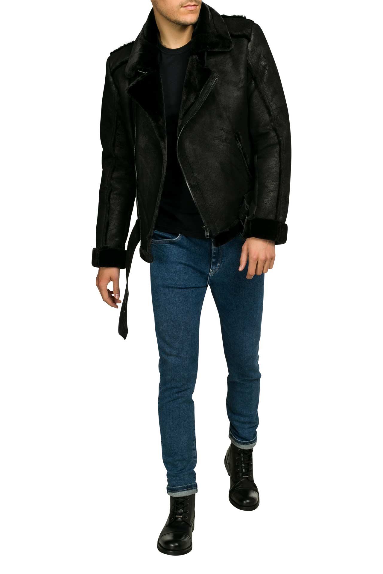 BE EDGY Lederjacke 'Naveed' schwarz, Bild 1