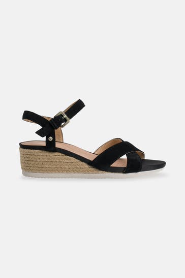 GEOX Wedges 'Ischia Corda' schwarz