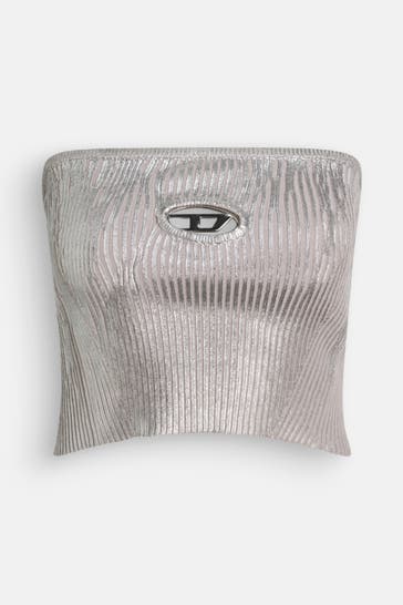 DIESEL Bandeau-Top silber