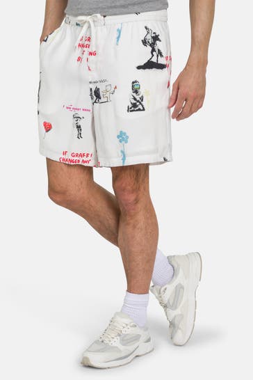 GUESS Shorts weiß gemustert