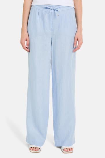 RIANI Leinen-Hose himmelblau