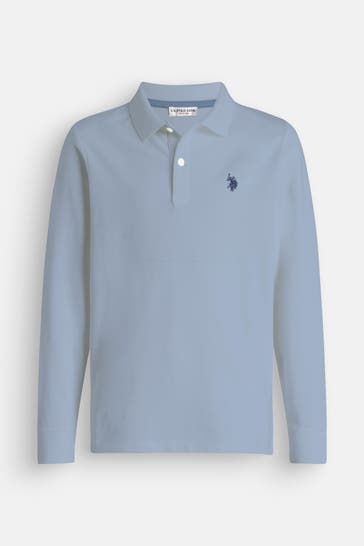 U.S. POLO ASSN. Polo-Shirt 'Clif' taubenblau