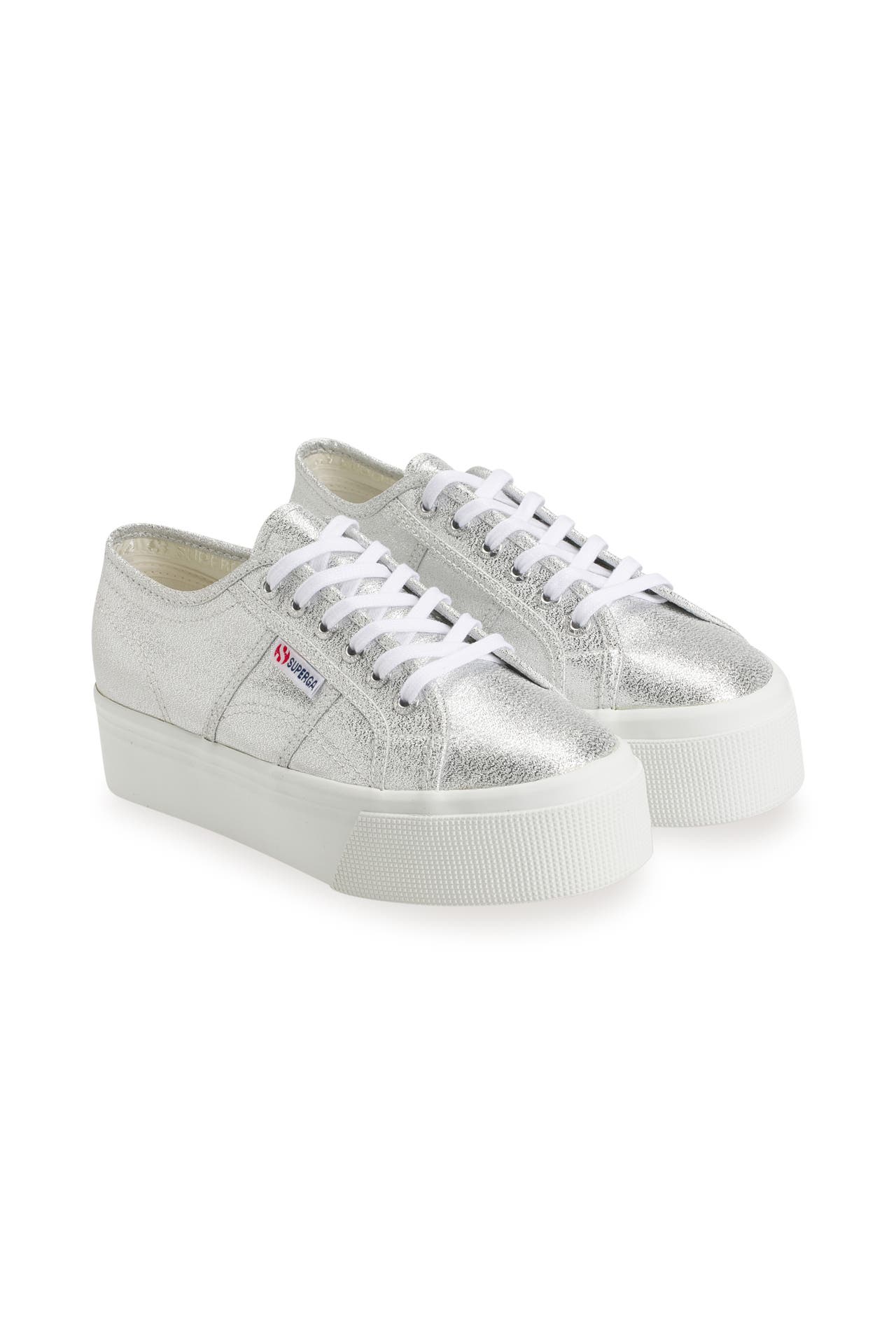 SUPERGA Plateau-Sneaker 'Lame' silber, Bild 1