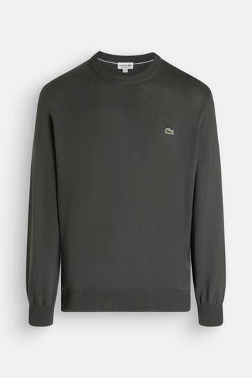 LACOSTE Wollmix-Pullover waldgrün