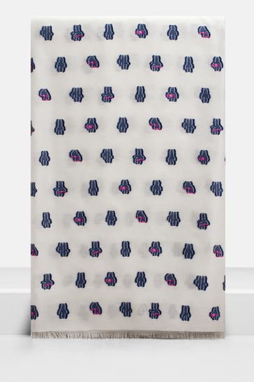 KENZO Seidenmix-Tuch gemustert