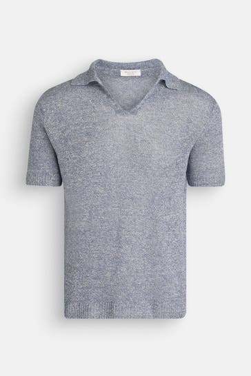 WOOL & CO Strickshirt taubenblau