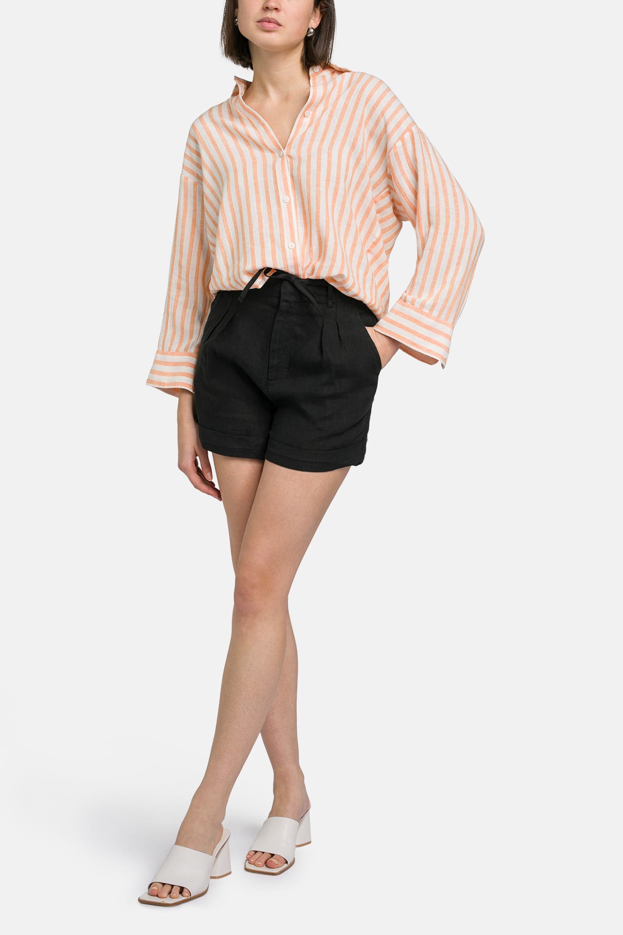 SCOTCH & SODA Leinen-Shorts schwarz, Bild 1