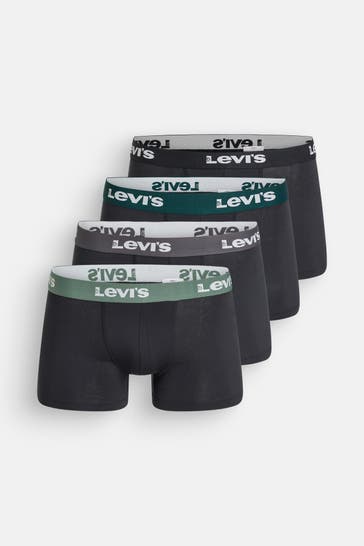LEVI'S® Pack of 4 Boxer Shorts in charcoal grey