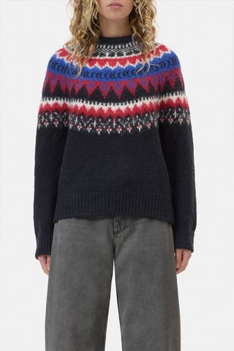 CLOSED Wollmix-Strickpullover gemustert