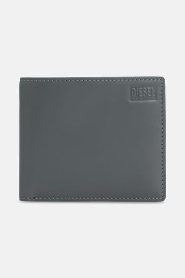 DIESEL Ledergeldbörse grau