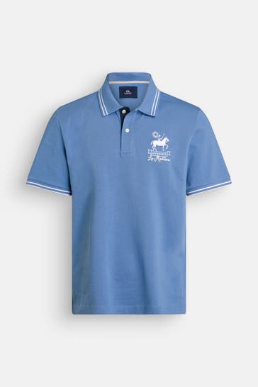 LA MARTINA Polo-Shirt azurblau