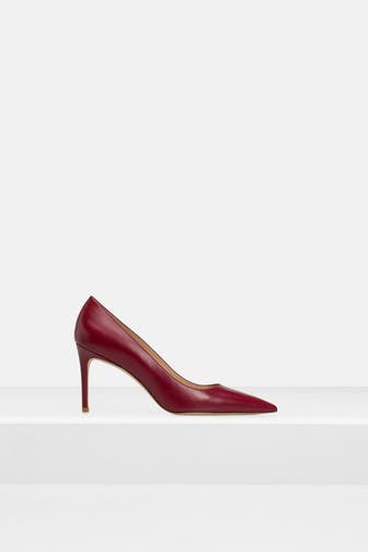 STUART WEITZMAN Leder-Pumps 'Stuart 85' weinrot