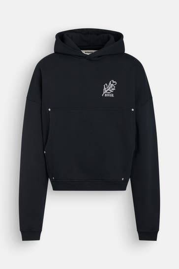 ROUGH. Hoodie schwarz