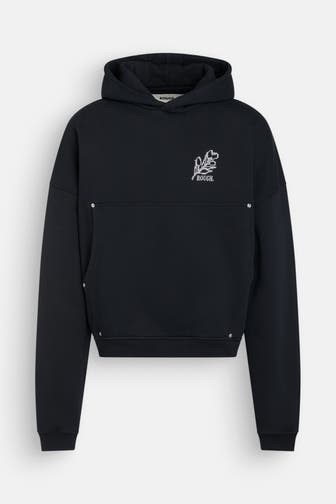 ROUGH. Hoodie schwarz