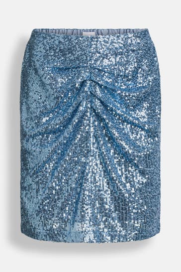 2NDDAY Paillettenrock 'Felton' blau