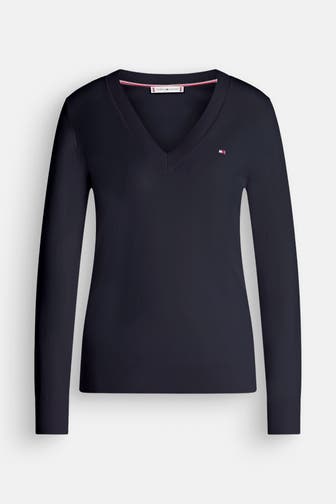 TOMMY HILFIGER Strickpullover schwarzblau